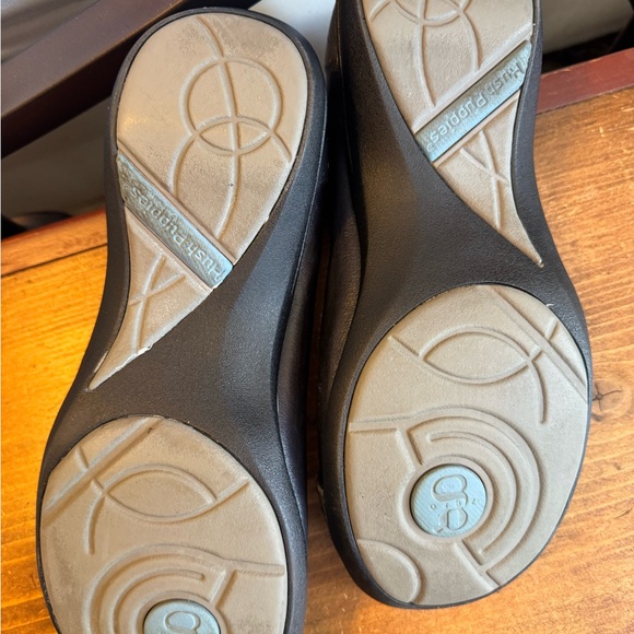 Hush Puppies Dark NavyLeather Slip-On Flats. Size 11W Comfort Shoe. - Picture 8 of 12